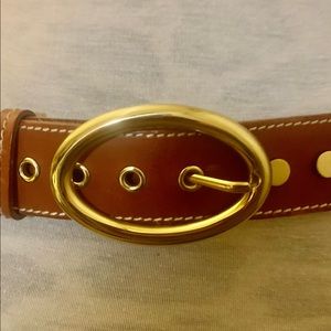 ✨Moschino genuine leather belt with metallic accent, new, wide.✨